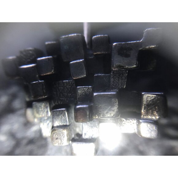 Vtg 1970's Guy Vidal Signed Cuff Links Brutalist Modernist Cubist Abstract - Picture 5 of 9